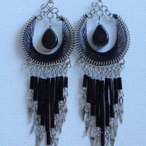 Black Chandelier Earrings